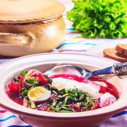 Рецепт Свекольника с ботвой холодный