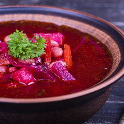 Рецепт Свекольника с фасолью, томатной пастой и болгарским перцем