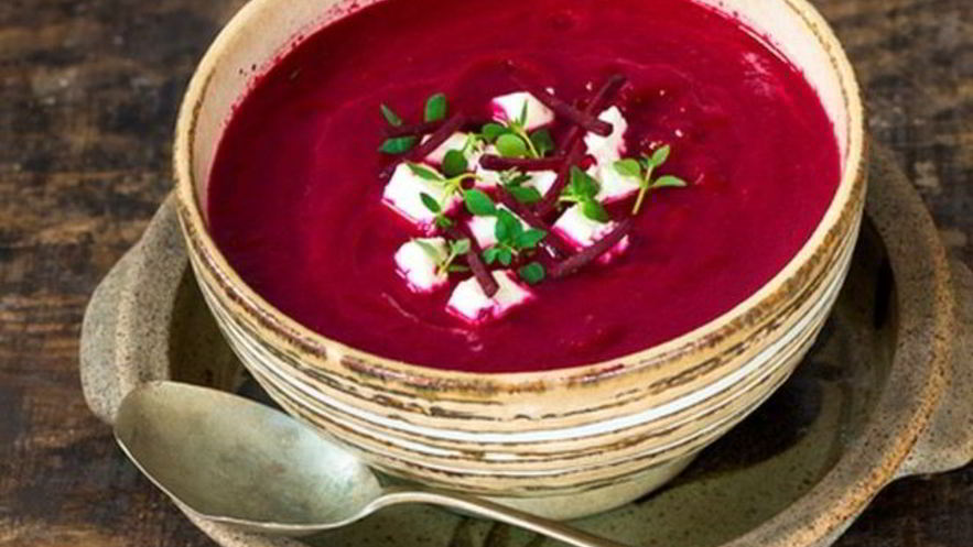 Рецепт свекольника с козьим сыром