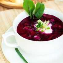 Рецепт Свекольника с вареной колбасой