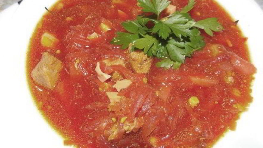 Рецепт свекольника со свининой