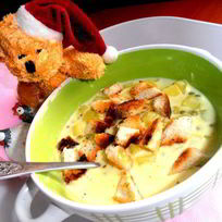 Рецепт Любимого сырного супчика сына