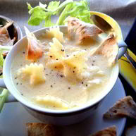 Рецепт Сырно-макаронного суп и чипсы из лаваша