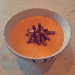 Рецепт Сырного крема-супа с сухариками