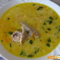 Рецепт Сырного супа из плавленого сыра с курицей