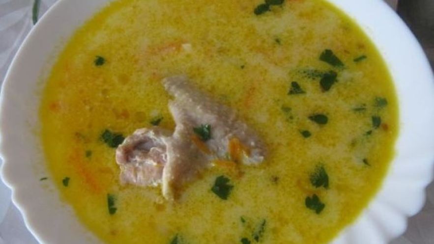 Рецепт сырного супа из плавленого сыра с курицей