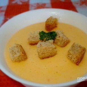Рецепт Сырного супа-пюре с гренками