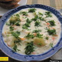 Рецепт Сырного супа пюре с курицей