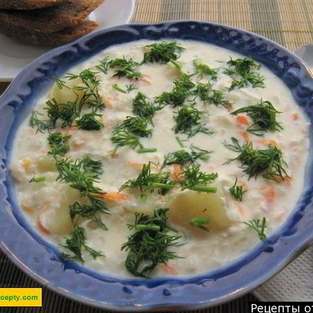 Рецепт Сырного супа пюре с курицей
