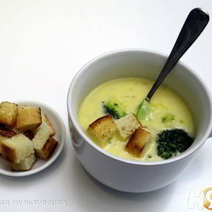 Рецепт Сырного супа с брокколи в мультиварке