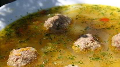 Рецепт Сырного супа с фрикадельками