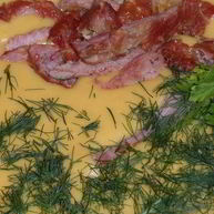 Рецепт Сырного супа с копчеными ребрами