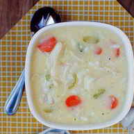 Рецепт Сырного супа с курицей и рисом