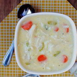 Рецепт Сырного супа с курицей и рисом