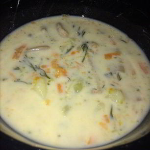 Рецепт Сырного супа с шампиньонами и брокколи