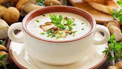 Рецепт Сырного супа с шампиньонами