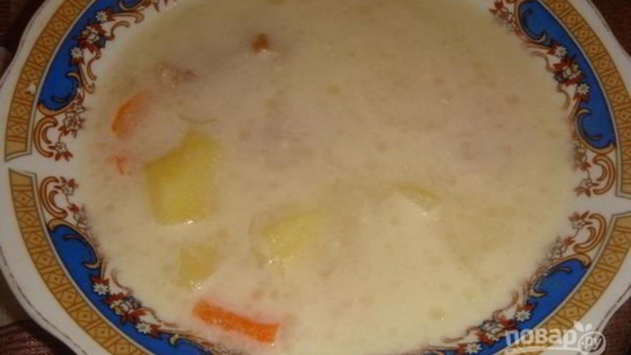 Рецепт сырного супа со свининой в мультиварке