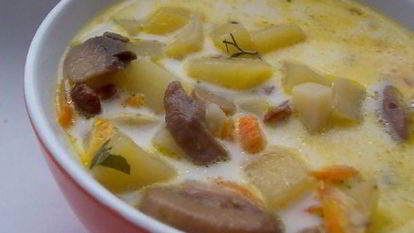 Рецепт Сырного супа со свининой