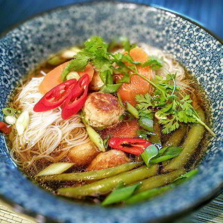 Рецепт Тайского супа с фрикадельками