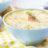 Рецепт Сливочной ухи из семги