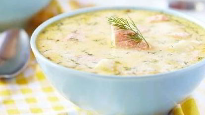 Рецепт Сливочной ухи из семги