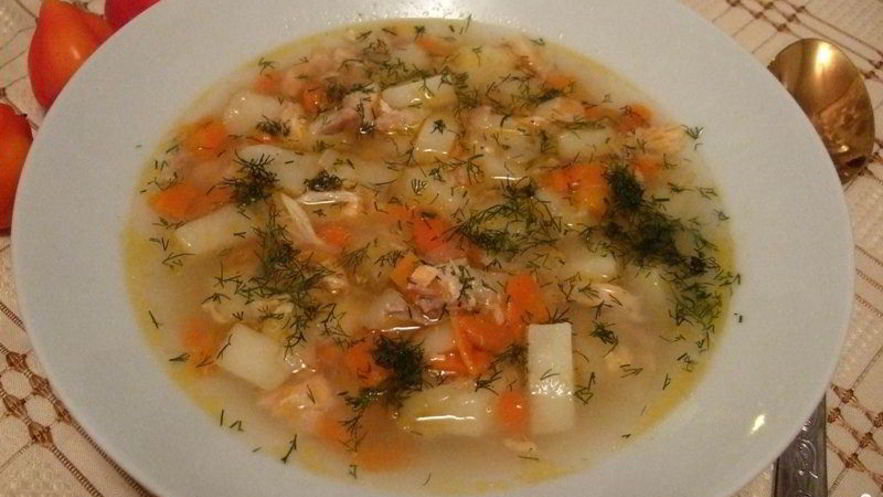 Рецепт ухи из головы семги