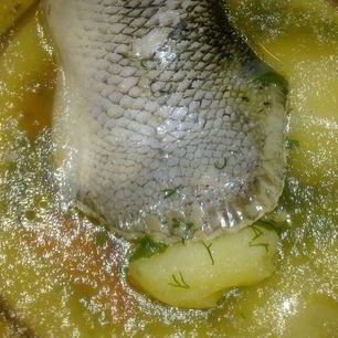 Рецепт Ухи из хвостов лосося