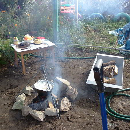 Рецепт Ухи из окуня на костре