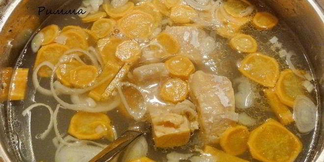 Рецепт ухи из щучьих голов с икрой