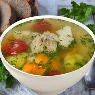 Рецепт Ухи из щуки с помидорами