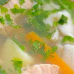 Рецепт Ухи из тилапии с перловкой