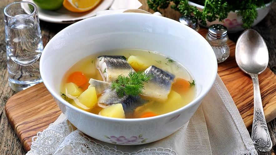 Рецепт ухи на курином бульоне