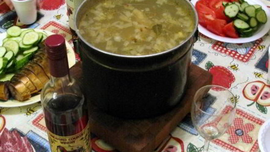 Рецепт ухи на природе