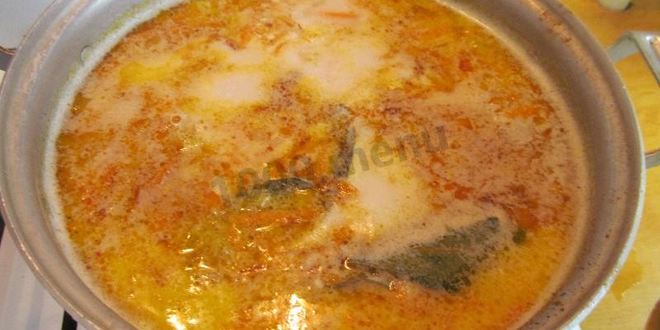 Рецепт ухи по-фински из форели со сливками