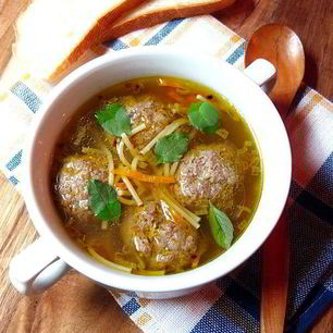 Рецепт Вермишелевого супа с гречневыми фрикадельками