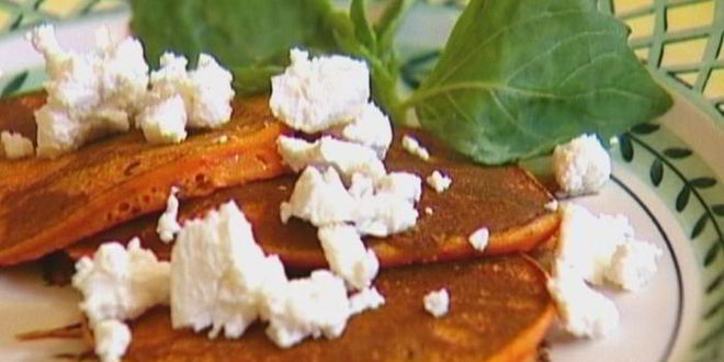 Рецепт блинчиков из сладкого перца с оливками