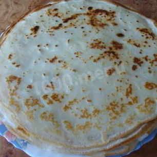 Рецепт Блинчиков из теста с яблоками без начинки