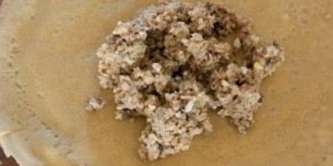 Рецепт блинчиков с мясом и грибами