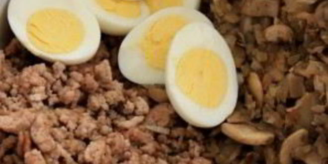 Рецепт блинчиков с мясом и грибами