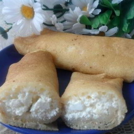 Рецепт Блинчиков с творогом в мультиварке