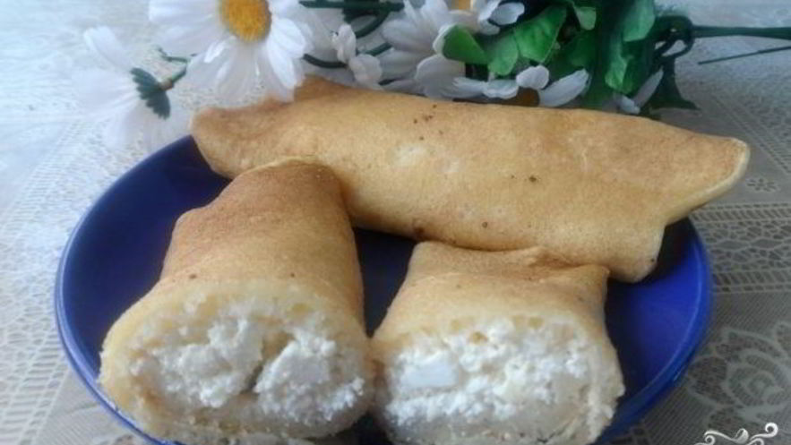 Рецепт блинчиков с творогом в мультиварке