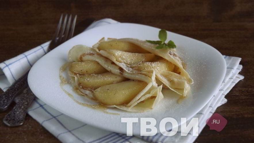 Рецепт блинчиков с яблоками