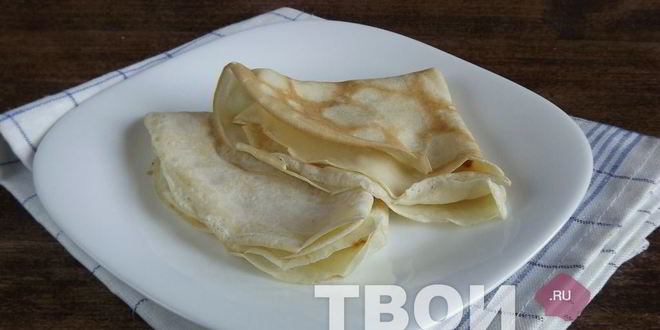 Рецепт блинчиков с яблоками