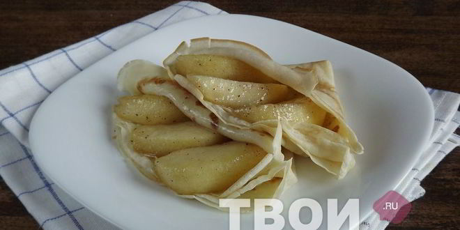Рецепт блинчиков с яблоками