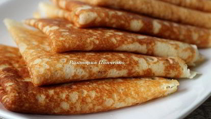 Рецепт блинов на молоке