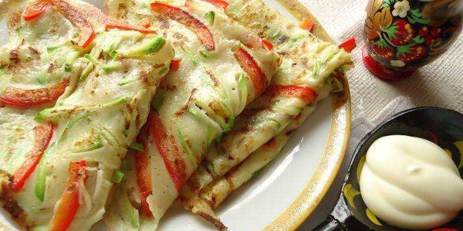 Рецепт блинов с припеком