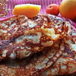 Рецепт Блинов с сыром и мясным припеком