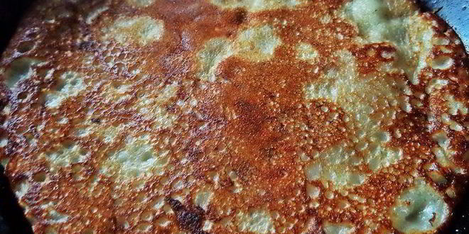 Рецепт блинов с сыром и мясным припеком