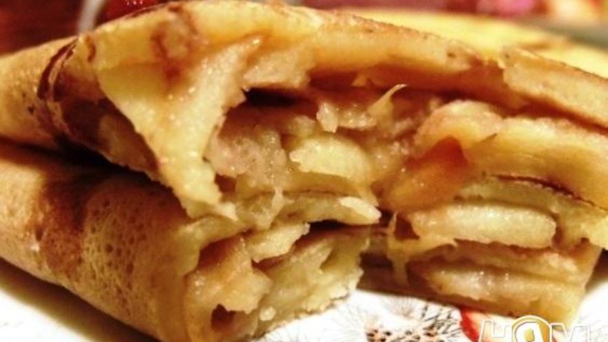 Рецепт блинов с яблоками