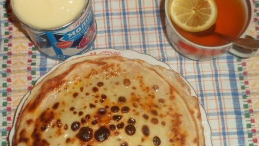 Рецепт блинов со сгущенкой